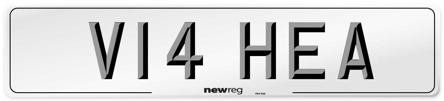 V14 HEA Number Plate from New Reg